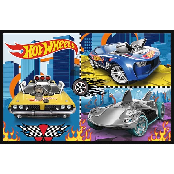 Puslespil 2-pack 70 brikker Hot Wheels til børn
