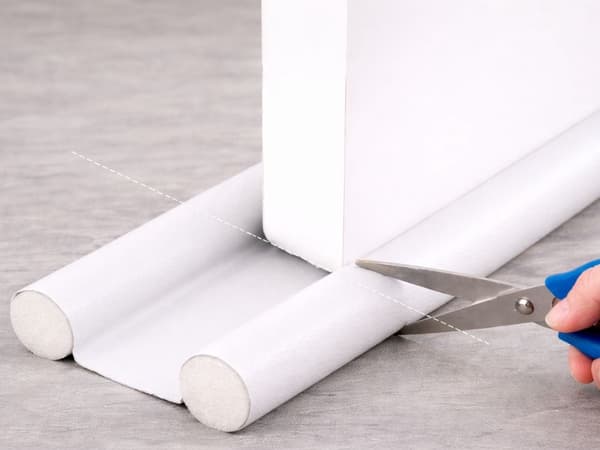 Dörrtätningslist dragstopp skumplast/konstläder vit 96 cm set 6