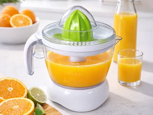 Elektrisk citruspress 0,7 L 25 W vit plast