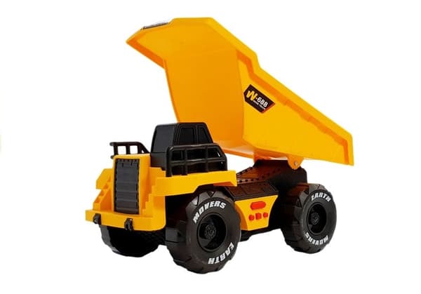Legetøjsdumper 25 cm med friktionsdrift, lyd og lys, 3+ år