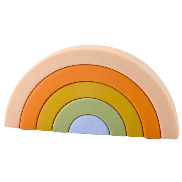 Sensoriset kumiblokit pastellisateenkaari 5-pack pikkulapsille