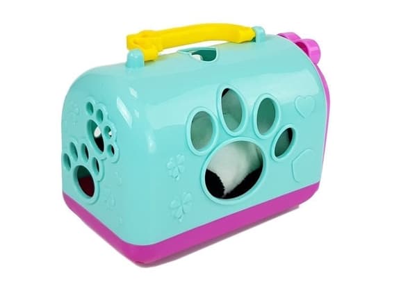 Pehmopanda kuljettimella 13,5 cm – valitse väri (vit/blå, rosa/lila)