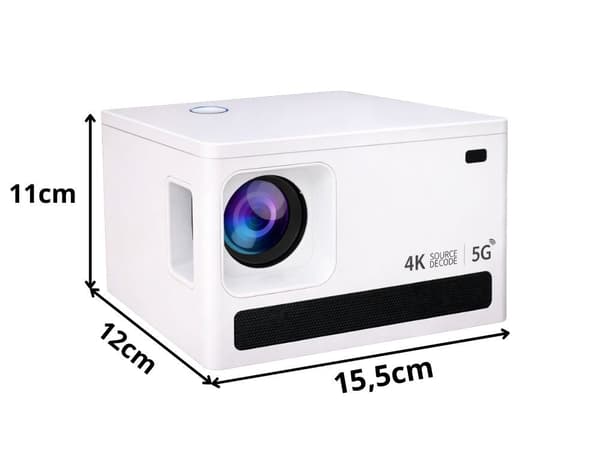 LCD-projektor Android TV 11 Wi‑Fi Bluetooth 720p med 4K-understøttelse 60–120