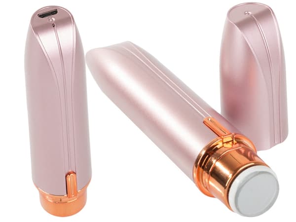 Elektrisk neglepolerer trådløs USB-C 14 cm, sølv/rosa