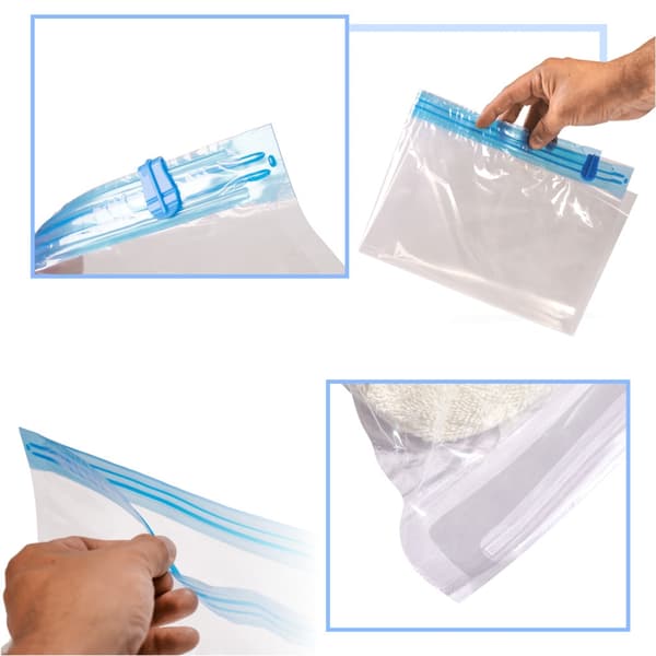 Vakuumpåsar för kläder/textil 9-pack S/M/L 35x50–50x70 cm