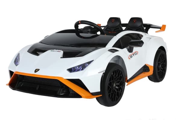 Elektrisk legetøjsbil Lamborghini STO DRIFT hvid til børn