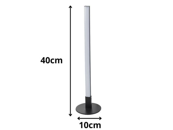 LED-lattiavalaisin 40 cm USB-himmennettävä 3 valotilaa, musta