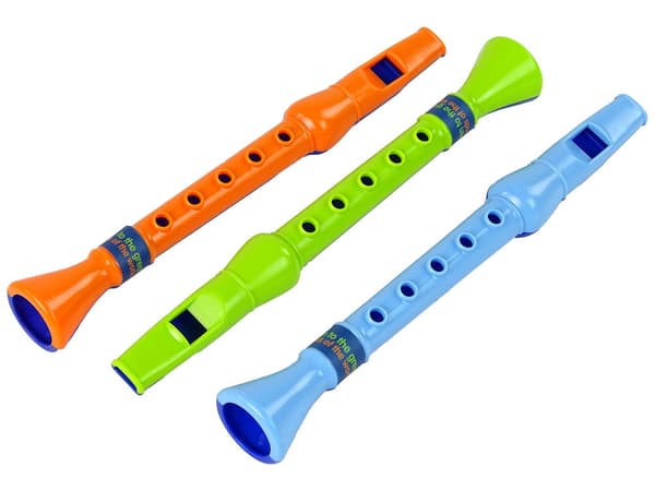 Barnflöjter i plast 3-pack 19 cm, giftfri, från 3 år