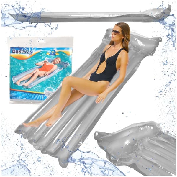 Oppustelig luftmadras 183x76 cm med pude maks. 90 kg