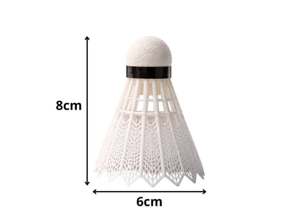 Badmintonbollar i nylon, vit 5-pack