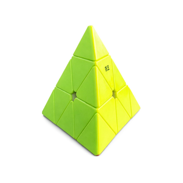 Pyraminx pyramidkub 3D logikpussel roterande plast 9,5 cm