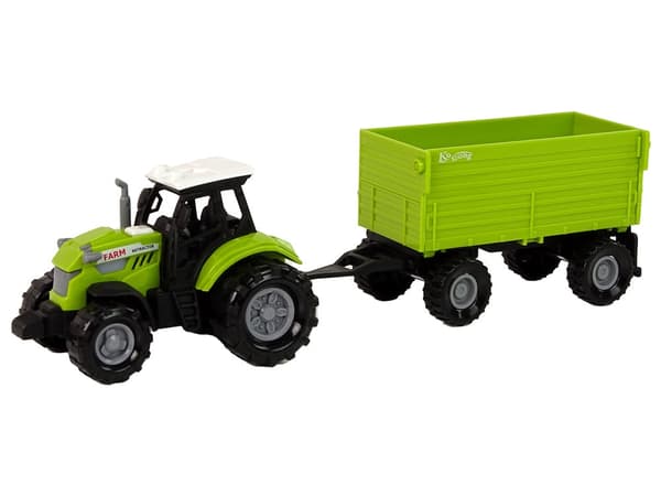 Legetøjstraktor med trailer grøn med lys og lyd 25,5 cm inkl. batterier