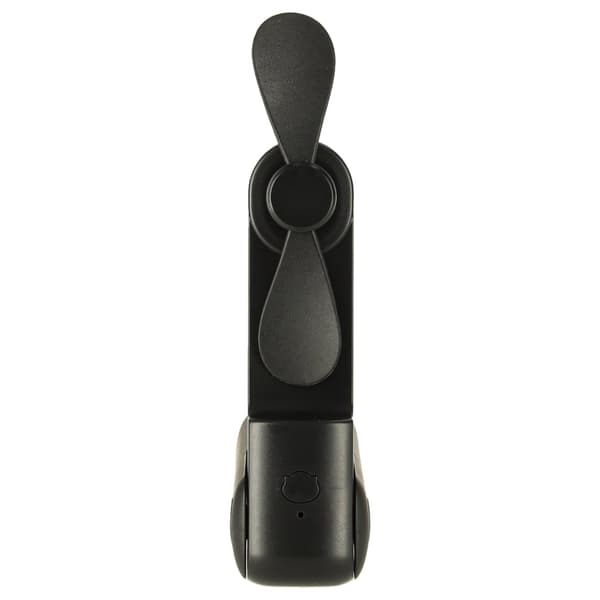 Mini USB-ventilator 2-i-1 hånd/bord 1200mAh USB-C sort Black
