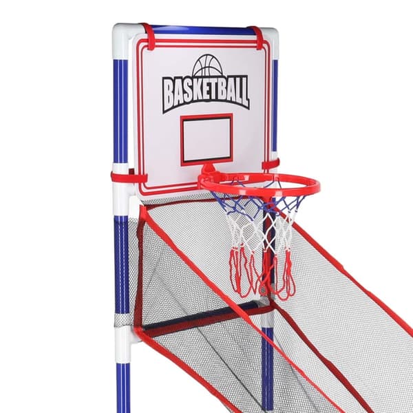 Bærbart basketball-arkadespil 140 cm med 2 bolde og pumpe, 3+