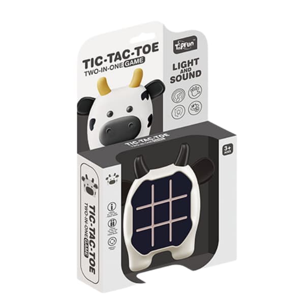Elektroniskt spel 3-i-1 Tic Tac Toe/Memory för 2 spelare, ko-design