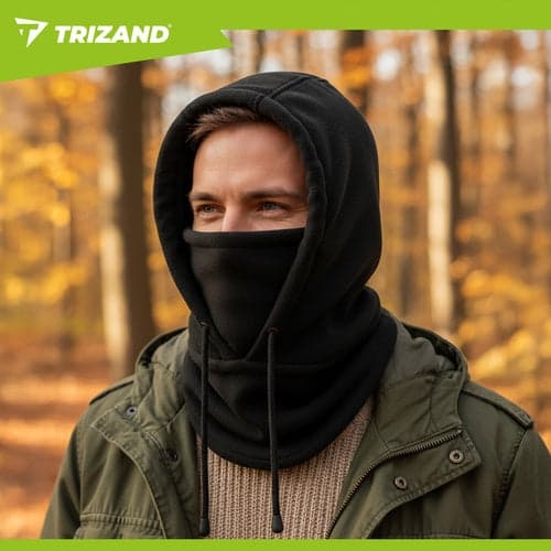 Vinterhalsduk svart polyester 28x25 cm unisex universalstorlek