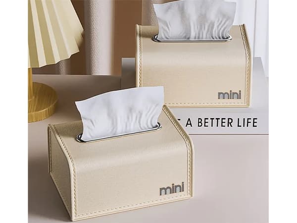 Servettbox/tissue box organizer i plast 19x13,5x9,3 cm