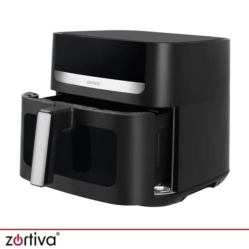 Luftfritös 8L 1800W LED-touch 8 program non-stick svart/silver