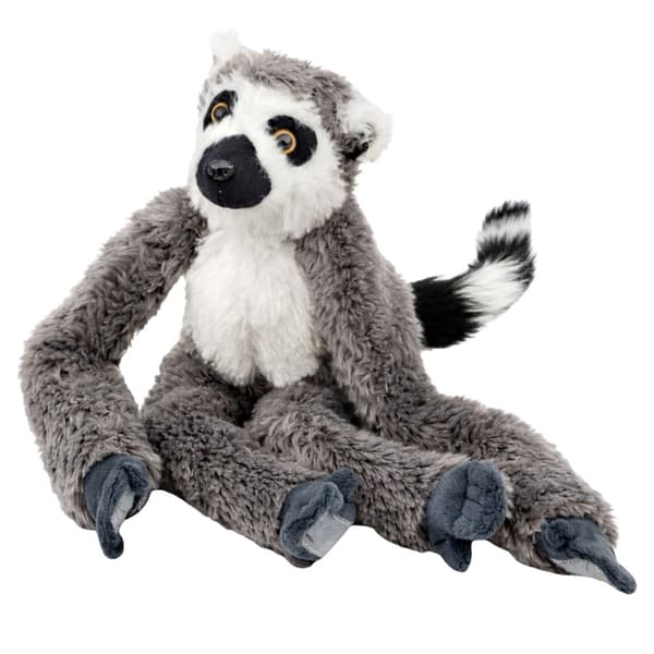 Lemur krammedyr blød med vægte og velcrolukninger 35 cm
