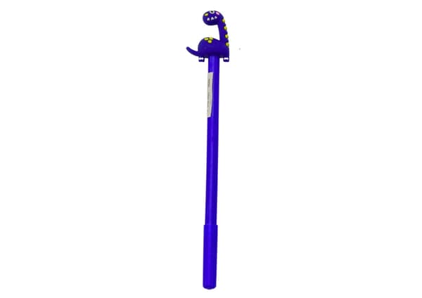 Kuulakärkikynä dinosauriahahmolla, musta muste, 18 cm - valitse väri