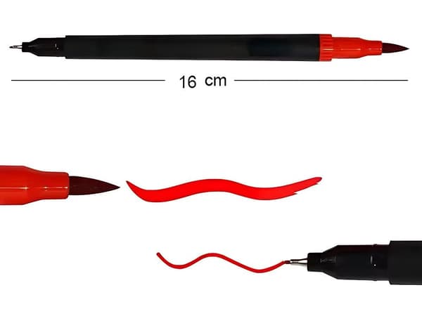 Kaksipäiset tusseilmat 100 väriä kotelossa 1/4 mm