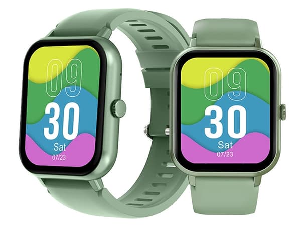 Smartwatch med Bluetooth-opkald grøn silikonerem 5–7 dage