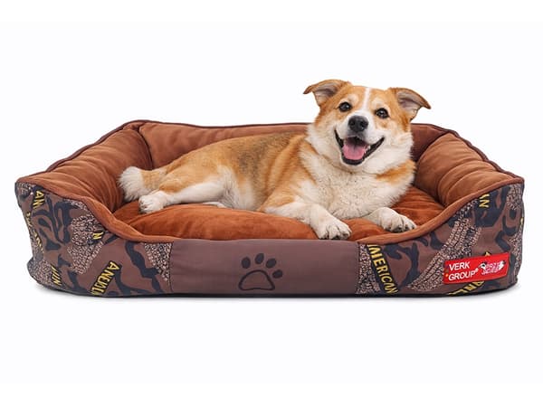 Hundeseng rektangulær med aftagelig pude 70x55 cm