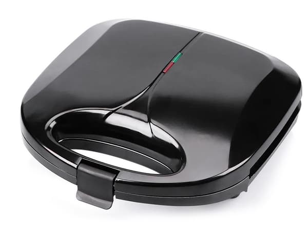Sandwichgrill 750 W non-stick til 2 sandwiches, sort 23x23 cm