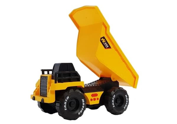 Legetøjsdumper 25 cm med friktionsdrift, lyd og lys, 3+ år