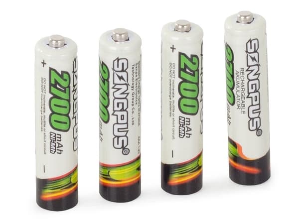Genopladelige AAA-batterier R3 4-pak høj kapacitet