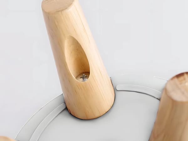 Blomkruka med stativ plast/trä vit Ø14 cm höjd 19,5 cm