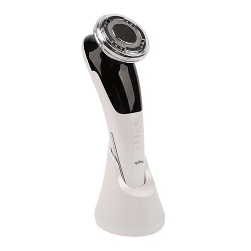 Ansigtsmassager 5-i-1 EMS LED rød/blå med varme/kulde hvid/sort