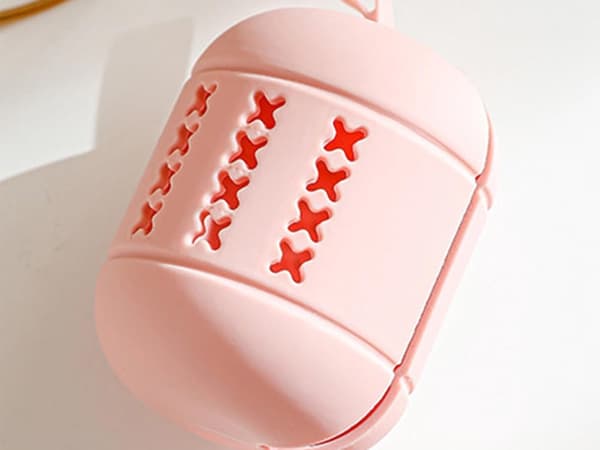 Ventileret holder til makeupsvamp i silikone 7x5,5 cm pastelmix
