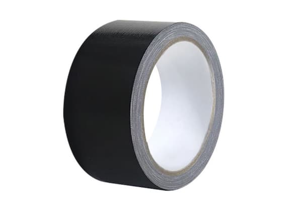 Textiltejp svart 48 mm x 50 m stark akryllim