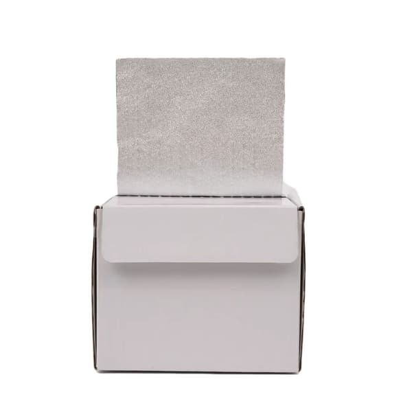 Hårfolie embossing silver 100 m x 12,8 cm til farvning og striber Silver