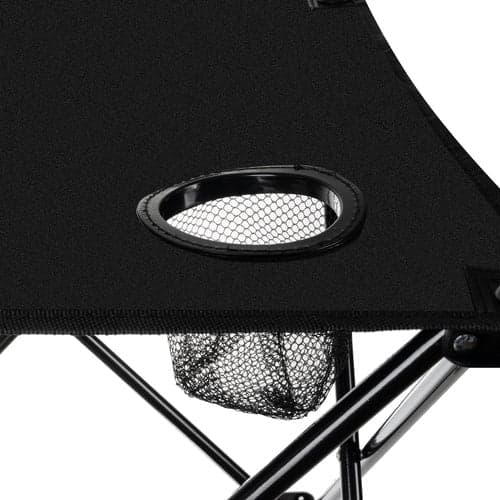 Campingmøbelsæt foldebord + 2 campingstole sort 100 kg 600D Oxford