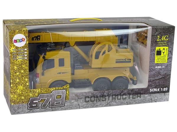 Fjernstyret kranlastbil 1:20 2,4 GHz med lys og lyd 44 cm