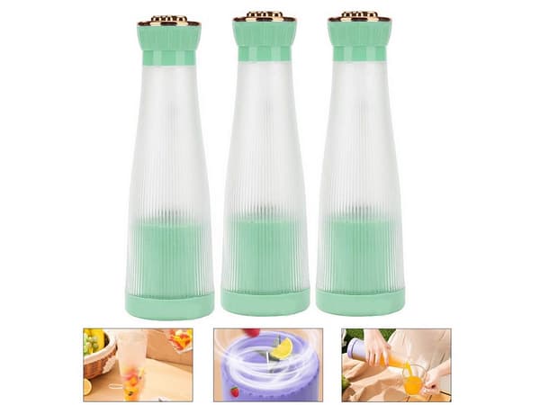 Bærbar USB-smoothieblender 400 ml 1200 mAh grøn, 6 blade