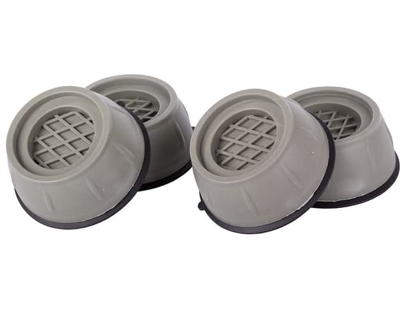 Vaskemaskinefødder vibrationsdæmpere med sugerkop grå 4-pack 4 cm