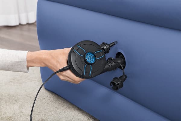 Elektrisk luftpump 490 l/min 220-240V & 12V med 3 munstycken