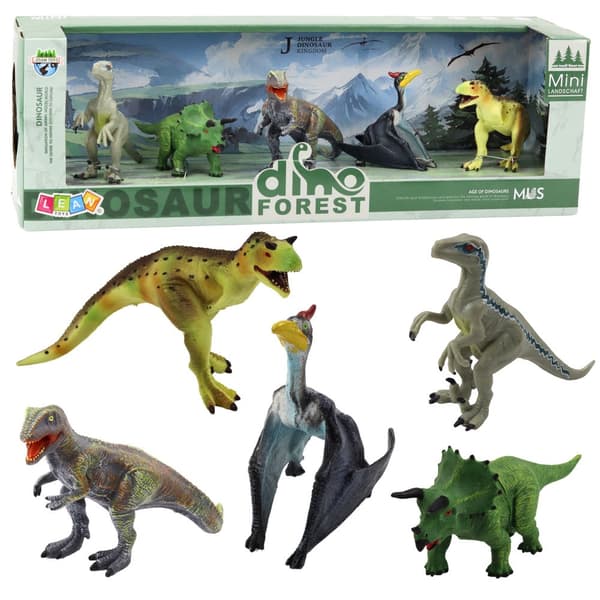 Dinosauriafiguurit 5-pack muovia, realistiset