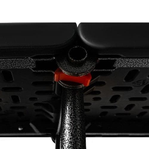 Fällbart trädgårdsbord med 2 bänkar 180 cm HDPE stålram