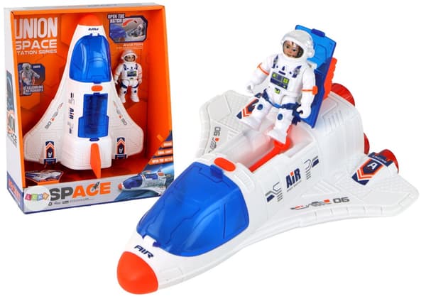 Rymdset rymdraket med astronaut 25 cm med ljud & ånga, 3+ år
