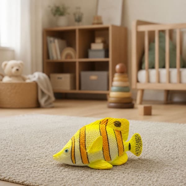 Fiskfigur kopparfjärilsfisk i TPR-gummi 10,5 cm