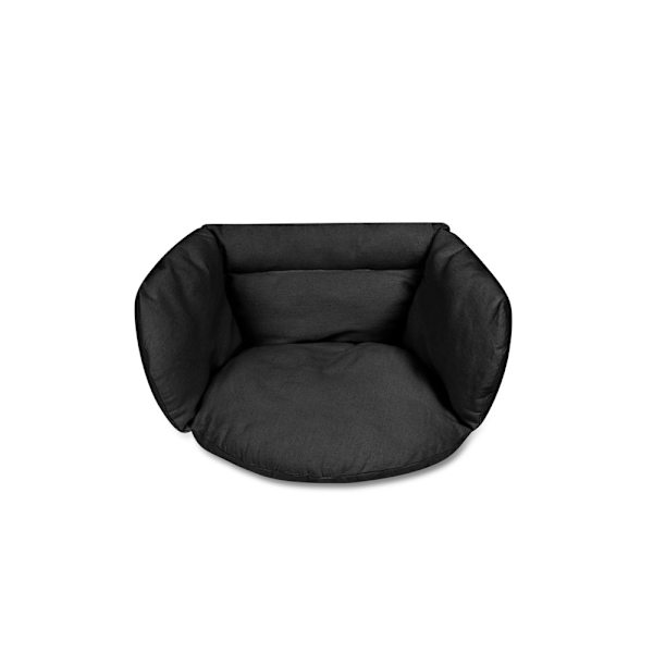 Pude til storkerede-sving 4-delt sort 56x63x36 cm bomuld/polyester Black