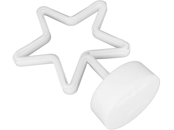 LED-neonlampe stjerne 100 LED varm hvid bordlampe hvid USB/batteri