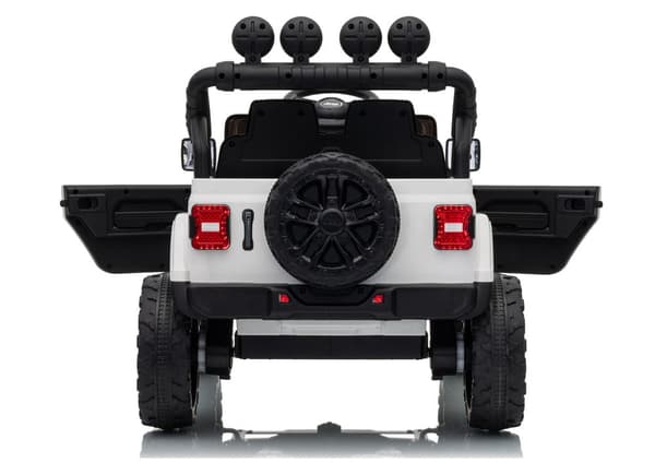 Batteridriven leksaksbil ride-on Jeep Rubicon för barn vit