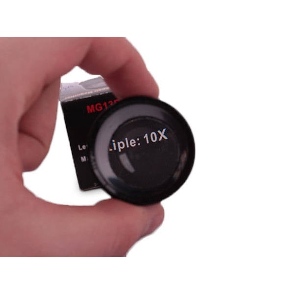 Pannlupp 10x förstoring 30 mm lins svart
