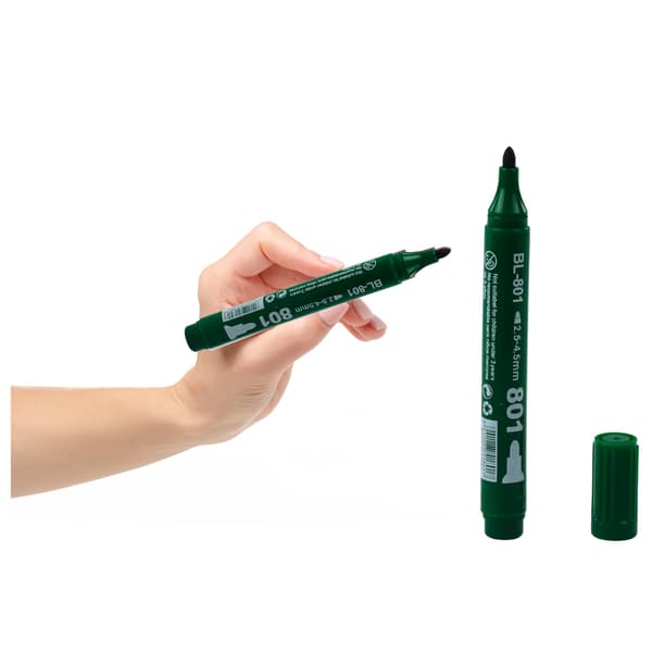 Permanent marker grøn vandfast 2,5–4,5 mm spids til flere overflader