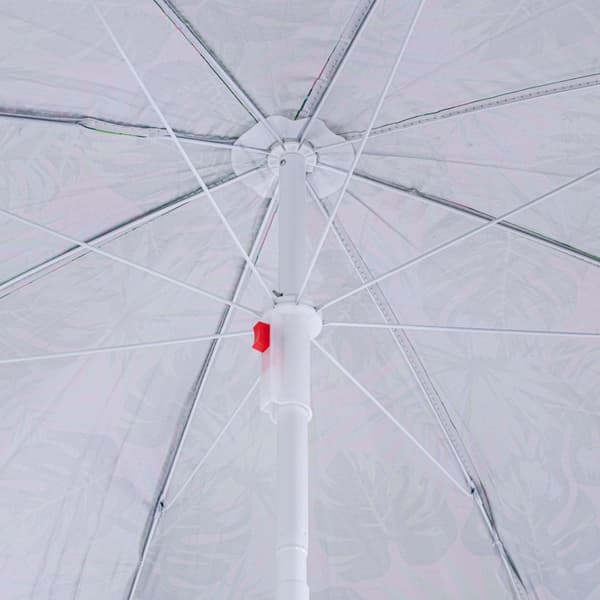 Justerbart strandparasoll 150 cm UV-skydd lutbart med bärväska
